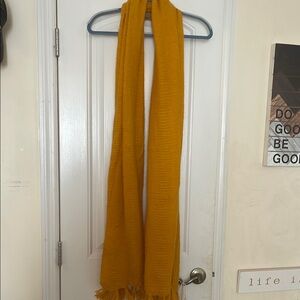 Mustard Yellow Knit Scarf